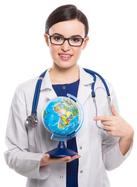 Doctor holding a clock